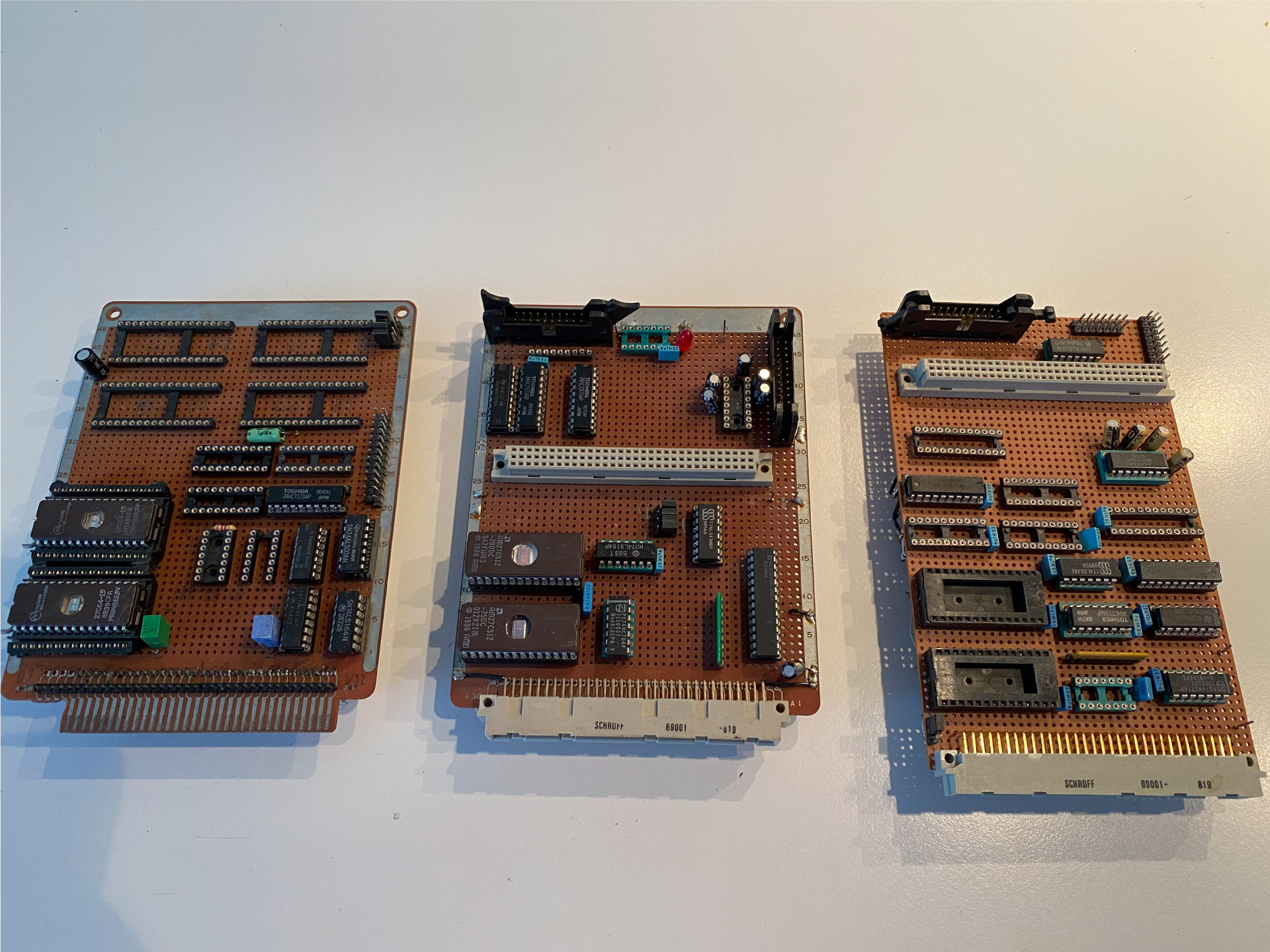 Sample prototypes of the main Sega mega drive development kit circuit board