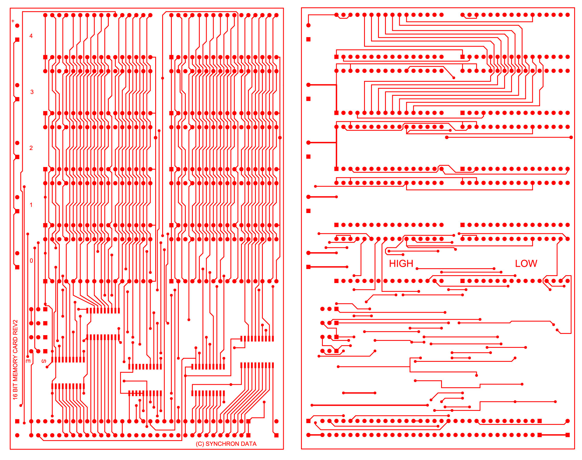 My layout for the Sega Megadrive memory circuit board