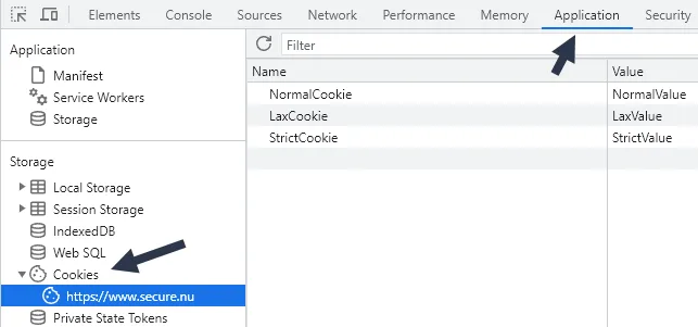 How to view the cookies for the current page.