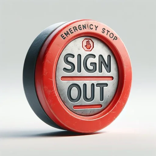 Emergency signout button.
