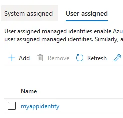 Azure App Service - User Assigned Managed Identity