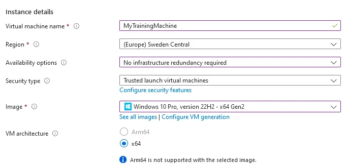 How to create an Azure Virtual Machine in Azure Portal using the Trusted launch virtual machine option
