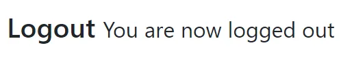 After logging out fro Duende IdentityServer page.