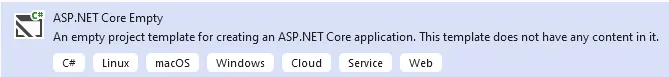 ASP.NET Core Empty Project Template
